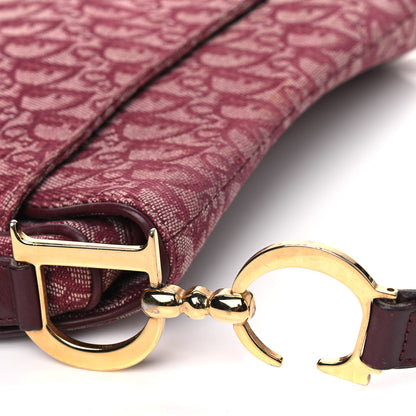Christian Dior Monogram Double Saddle Bag Burgundy 8 of 10