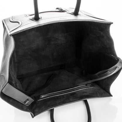 Celine Grained Calfskin Medium Phantom Luggage Black 5 of 7
