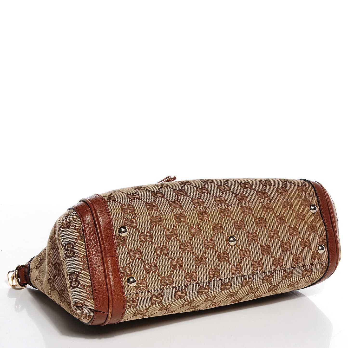 Monogram Cellarius Calfskin Small Bella Top Handle Bag Beige Ebony Cuir
