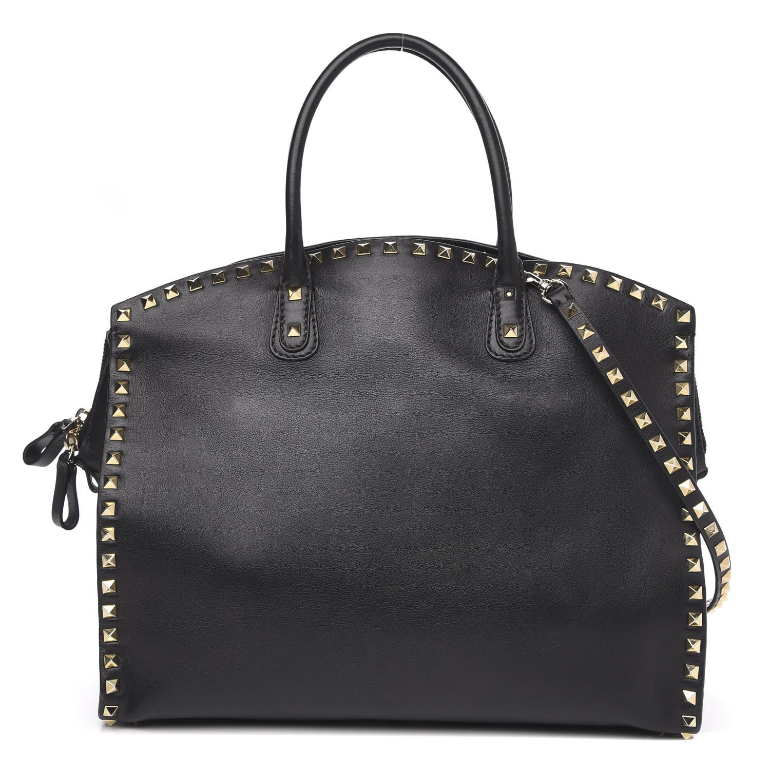 Valentino Garavani Vitello Rockstud Dome Shopper Black 1 of 16