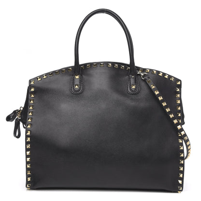 Valentino Garavani Vitello Rockstud Dome Shopper Black 1 of 16