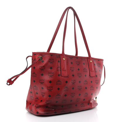 MCM Visetos Medium Liz Reversible Shopper Tote Ruby Red 2 of 17