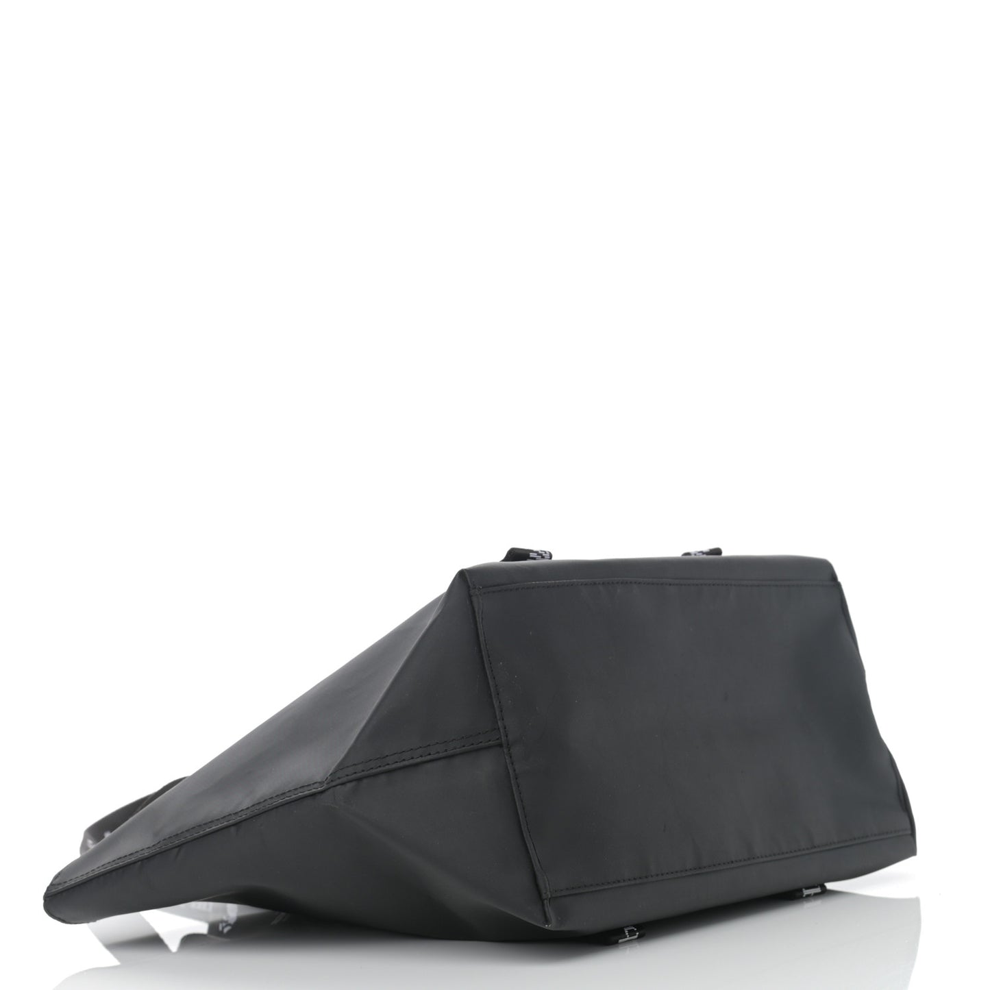 Nylon Sculpture Tote Bag Black