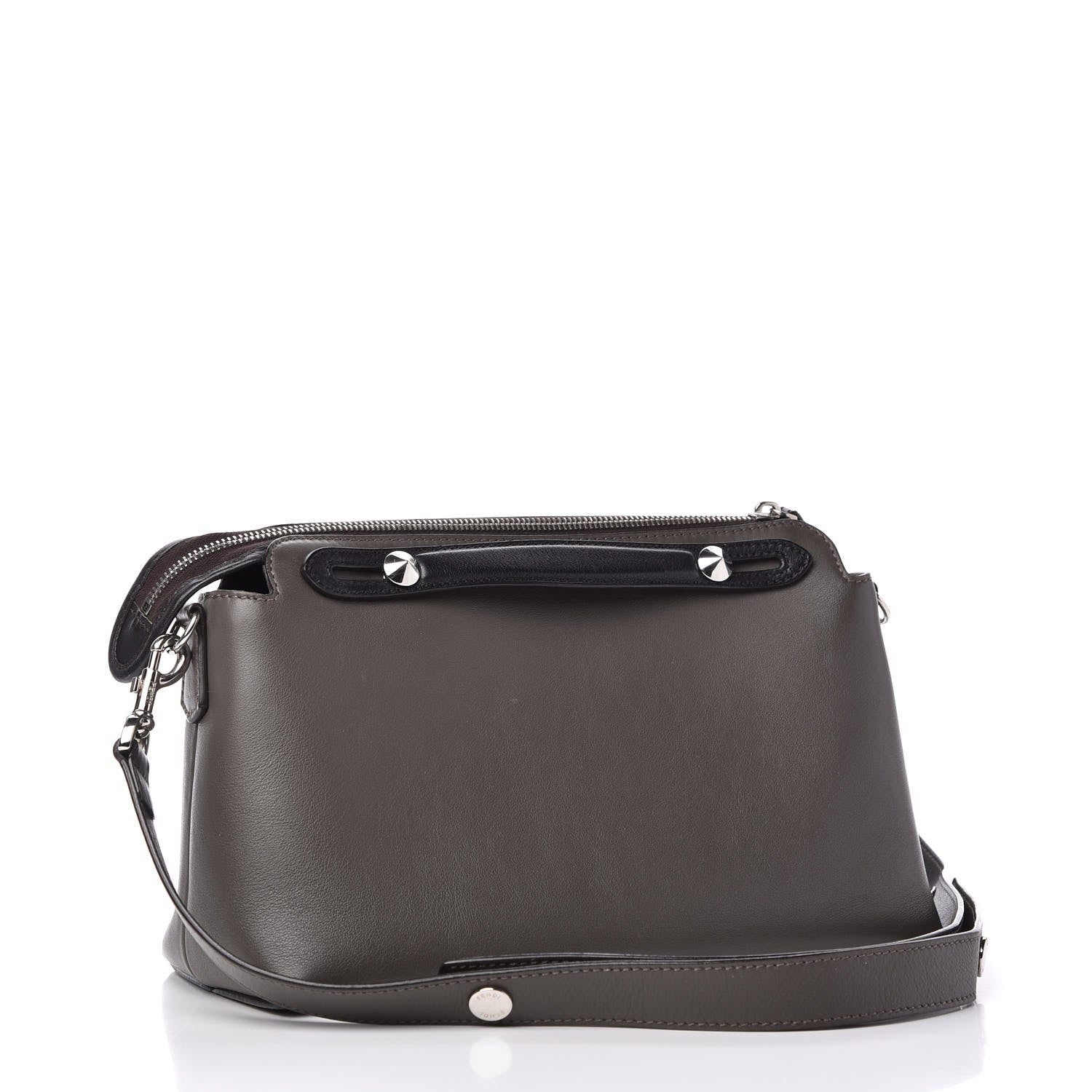 Fendi Vitello Dolce 4 Color Medium By The Way Boston Bag Carbone Grigio Polvere Multicolor 3 of 10
