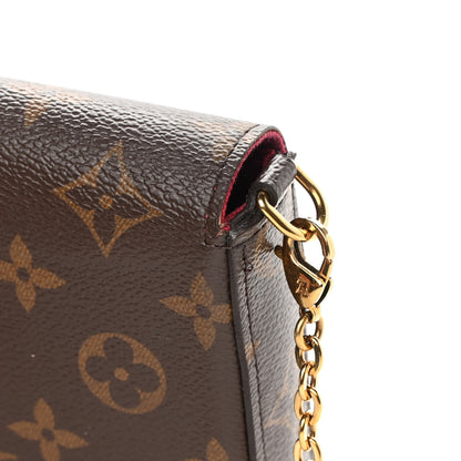 Louis Vuitton Monogram Pochette Felicie Chain Wallet Fuchsia 17 of 21