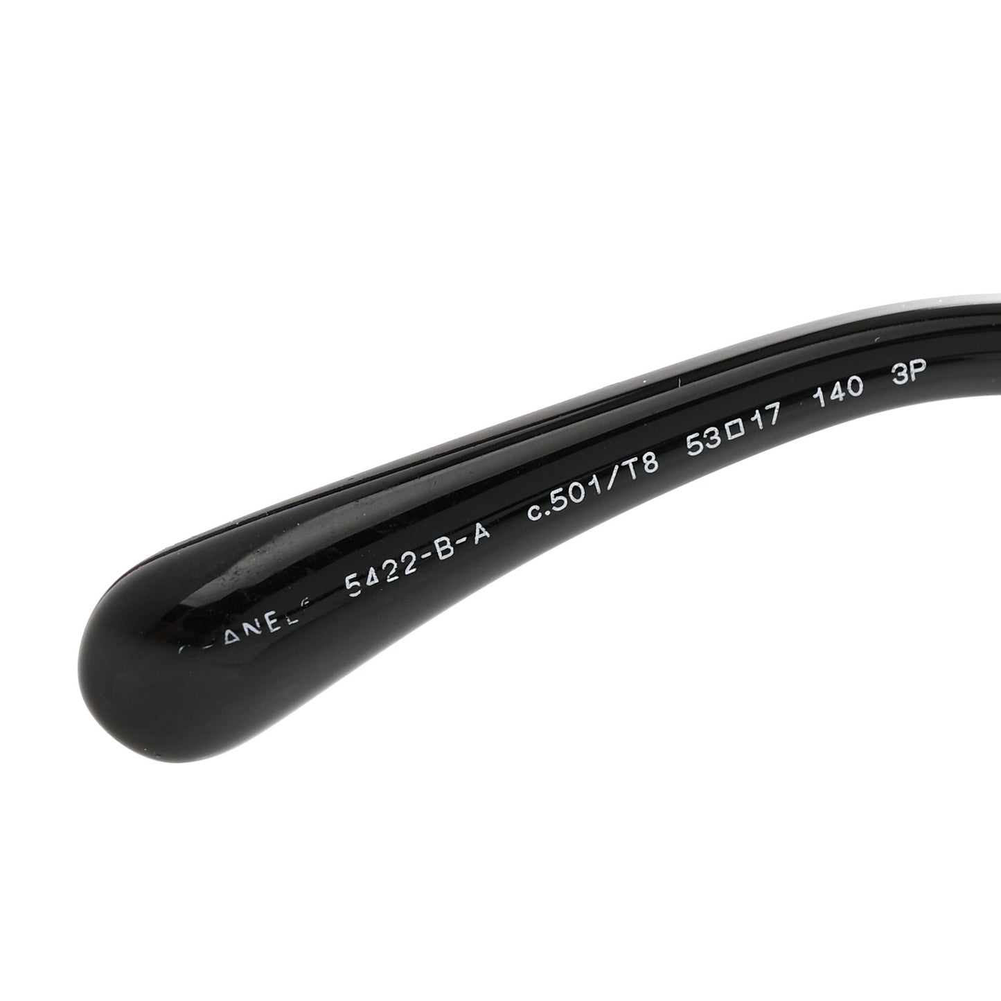 Acetate Strass Polarized Square Sunglasses 5422-B Black