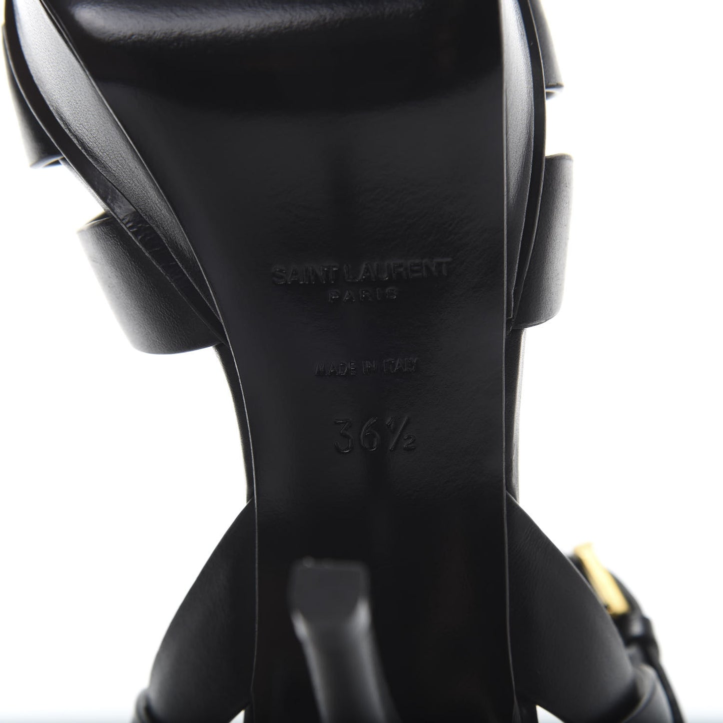 Calfskin Tribute 75 Platform Sandals 36.5 Black