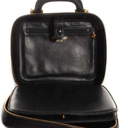 Chanel Caviar Cosmetic Train Case Black 6 of 8