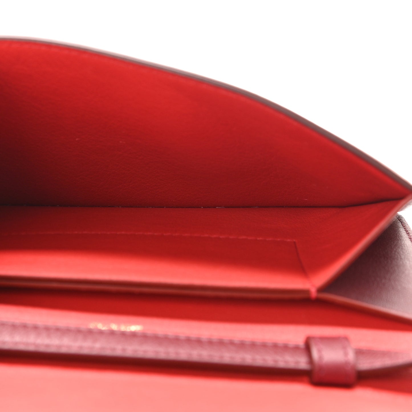 Calfskin Crossbody Wallet Claret