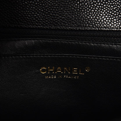 Chanel Caviar Quilted Jumbo Single Flap Black 6 of 9