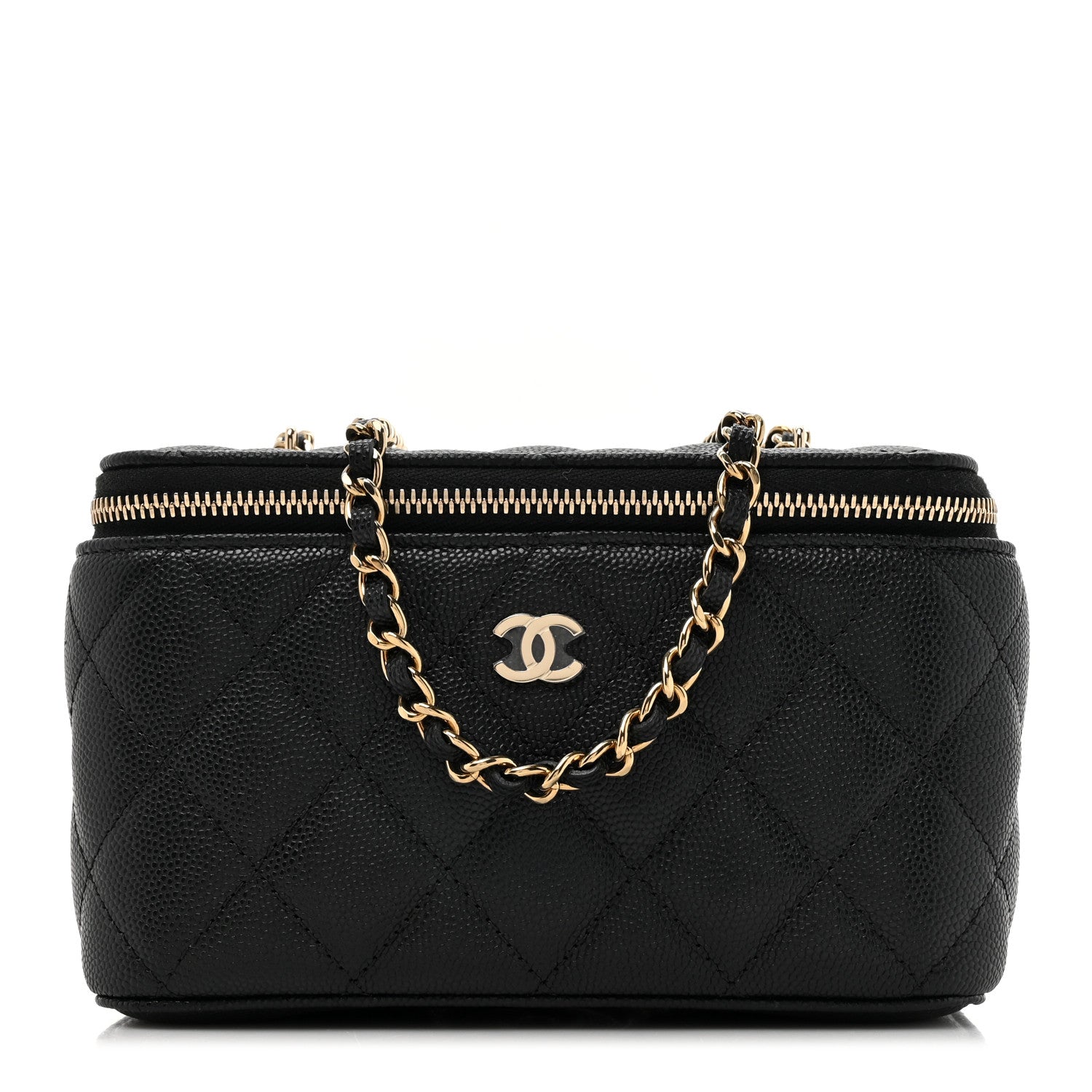 Chanel Caviar Quilted Small Vanity Case With Chain Black 1 of 13