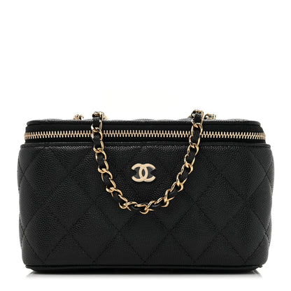 Chanel Caviar Quilted Small Vanity Case With Chain Black 1 of 13
