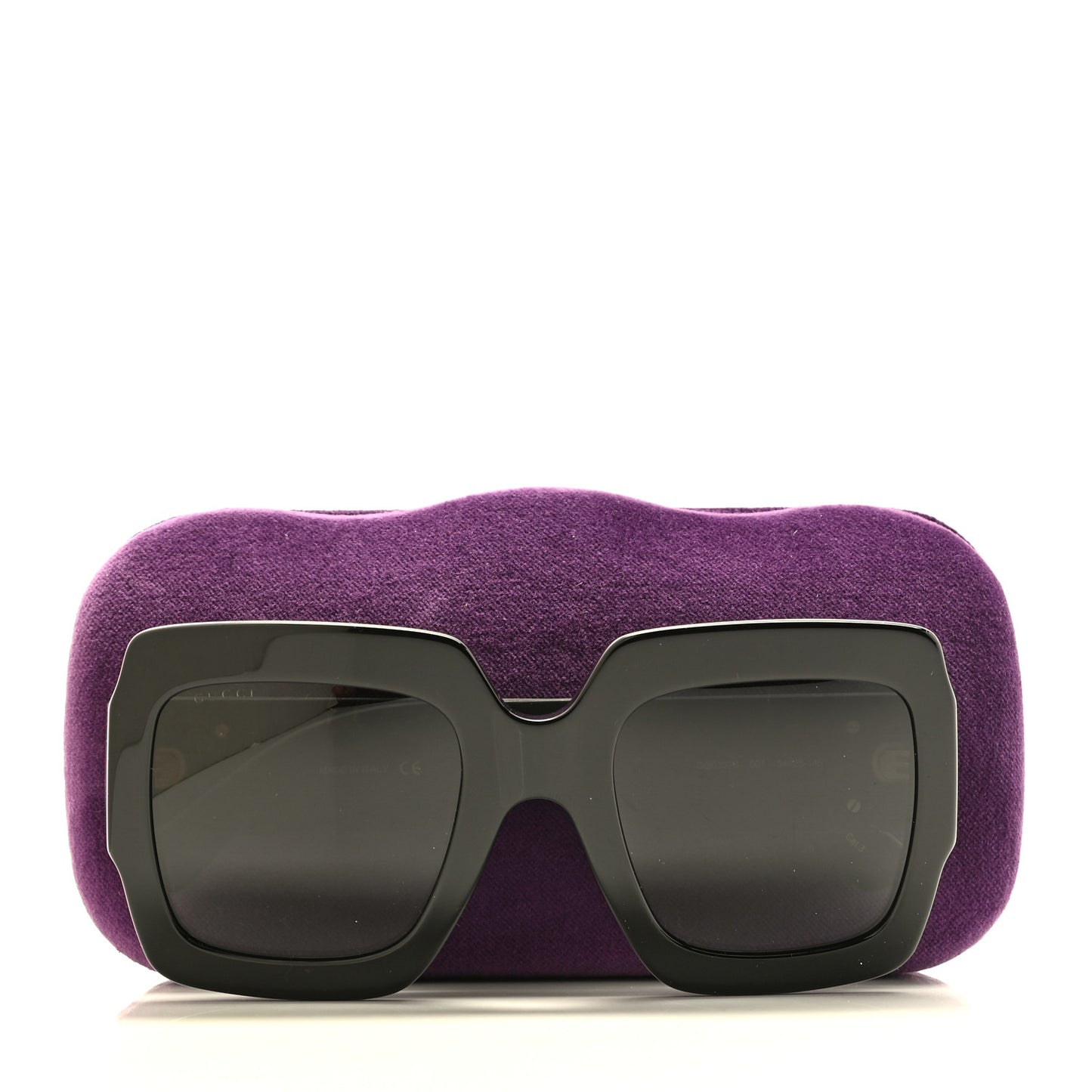 Square Frame Glitter GG0102S Sunglasses Black