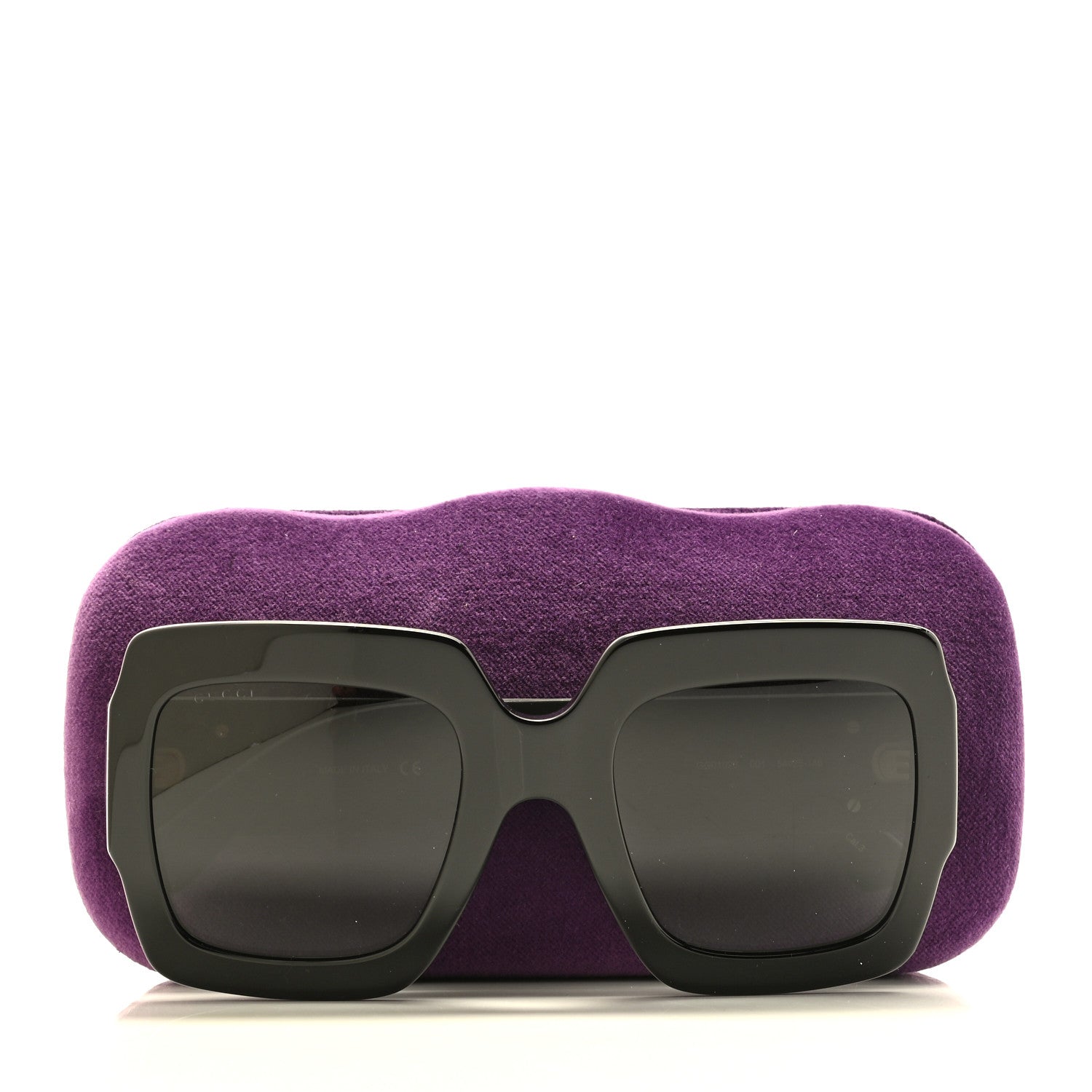 Gucci Square Frame Glitter GG0102S Sunglasses Black 7 of 7