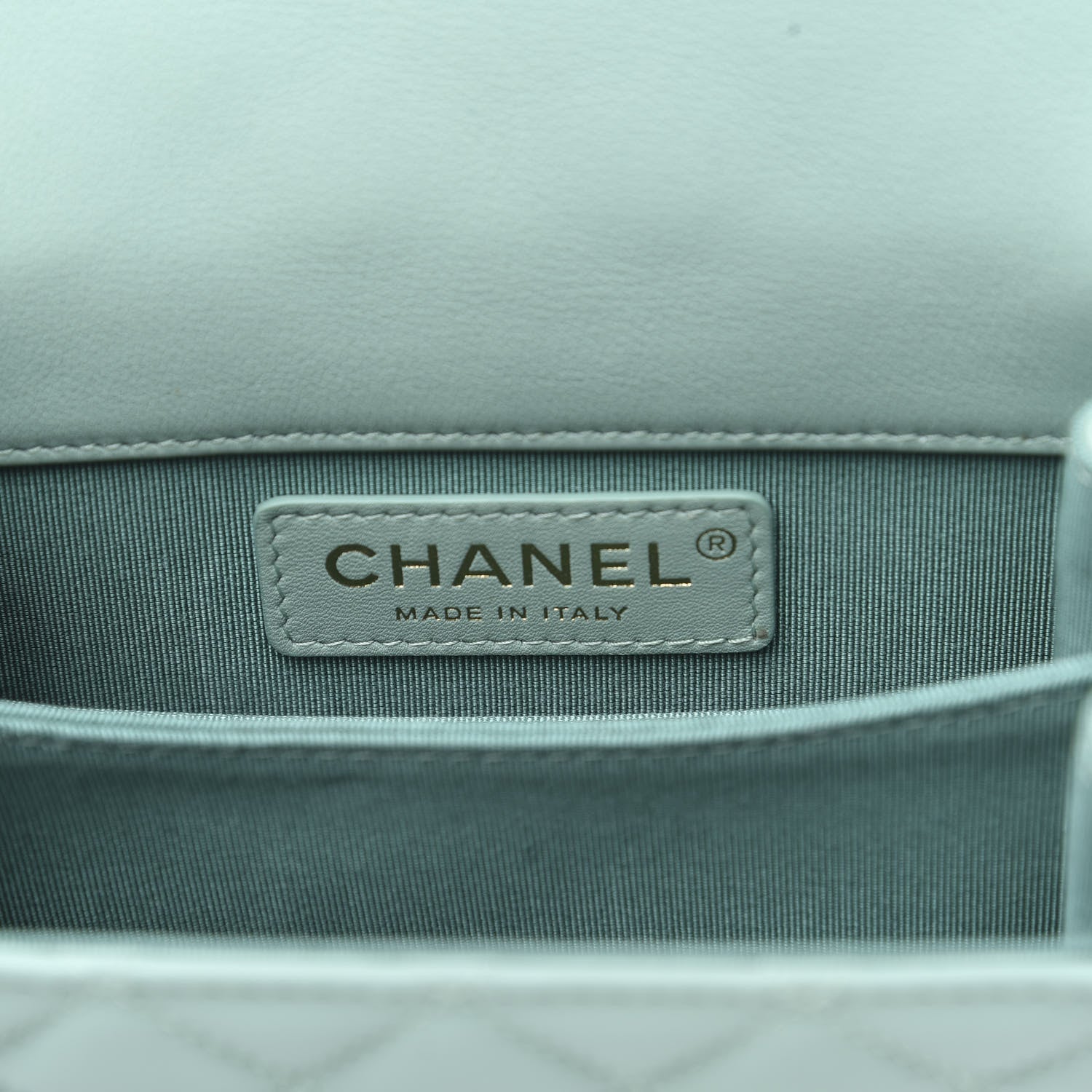 Chanel Calfskin Quilted North South Boy Flap Light Blue 5 of 8