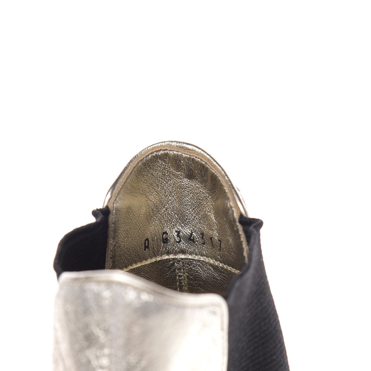 Chanel Fantasy Laminated Lambskin Cap Toe Ankle Boots 38 Gold 9 of 10