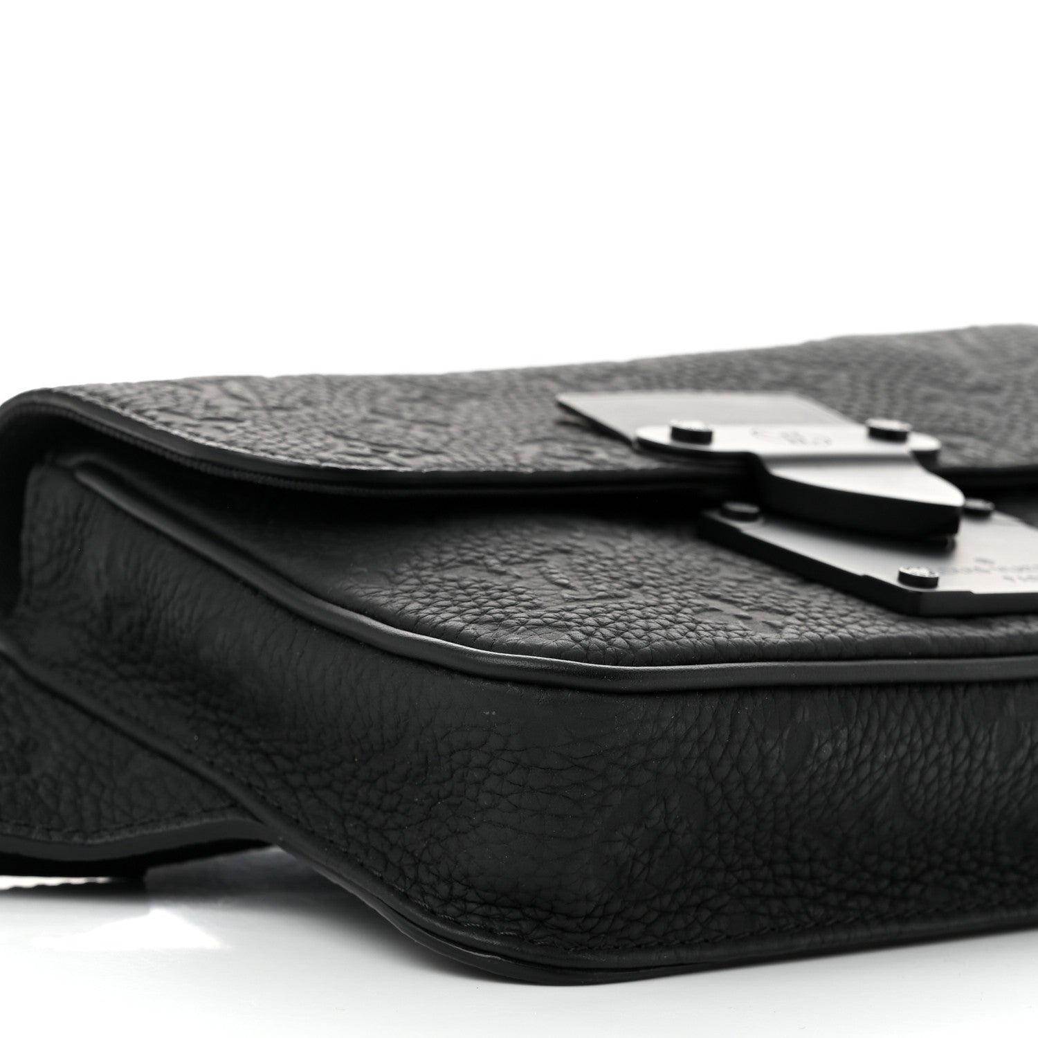 Louis Vuitton Taurillon Monogram S Lock Sling Bag Black 8 of 9