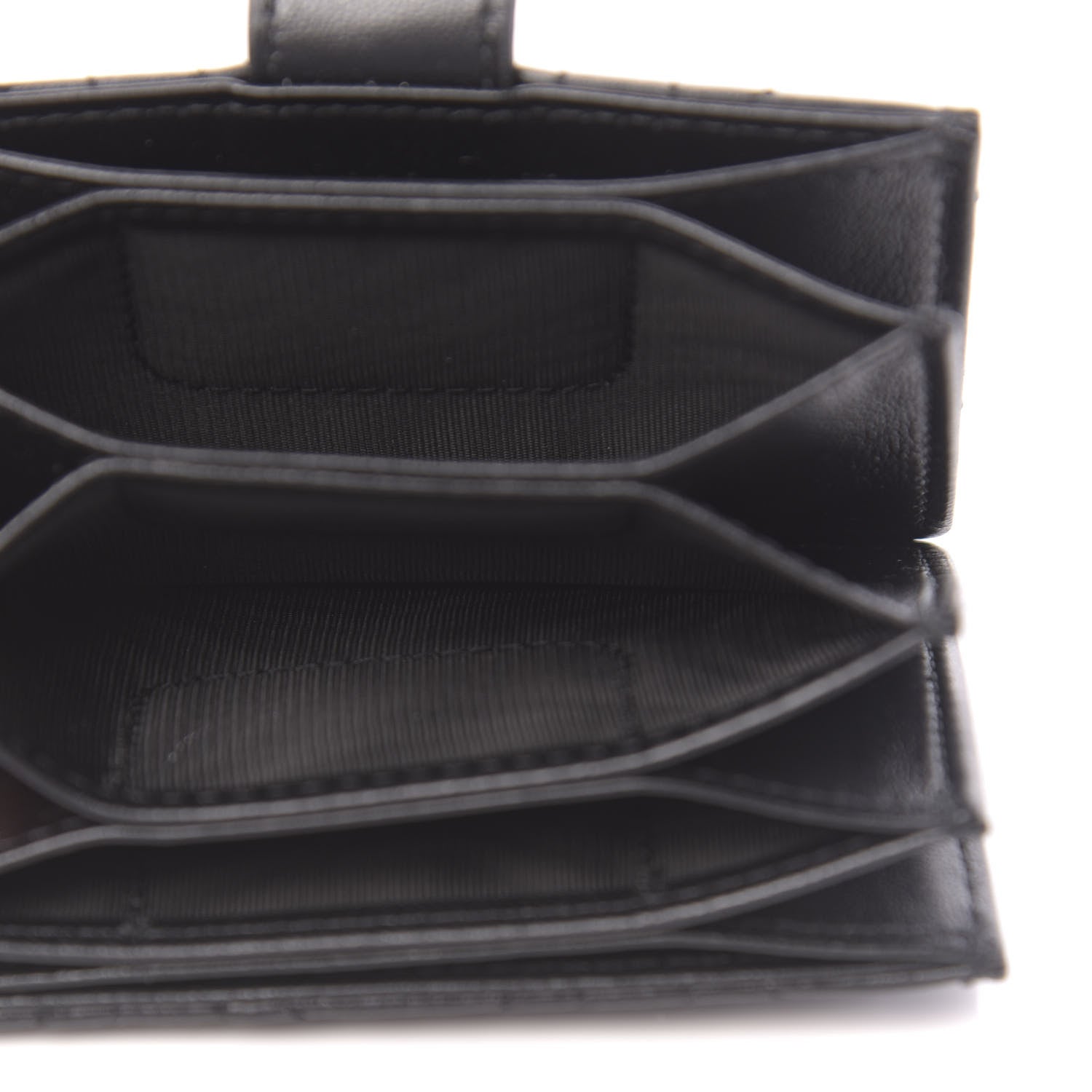 Christian Dior Lambskin Cannage Lady Dior 5-Gusset Card Holder Black 5 of 7