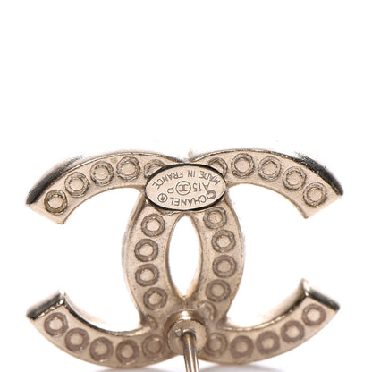 Chanel Crystal CC Earrings Gold 9 of 10