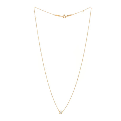 Tiffany 18K Yellow Gold Diamond .29ct Elsa Peretti Diamonds by the Yard Pendant Necklace 3 of 4
