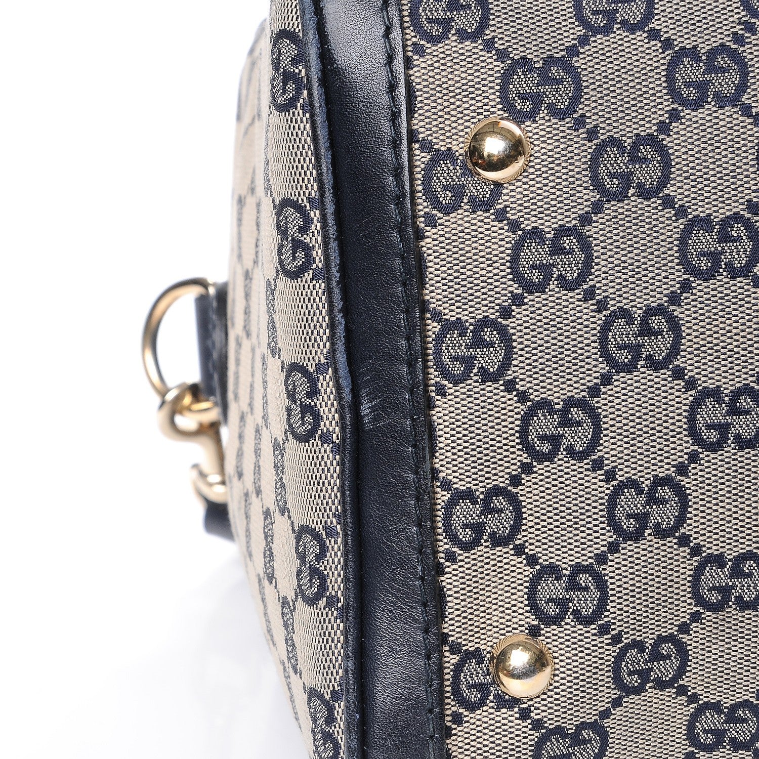 Gucci Monogram Vintage Web Medium Boston Navy Navy 13 of 18