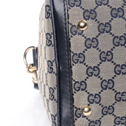 Gucci Monogram Vintage Web Medium Boston Navy Navy 13 of 18