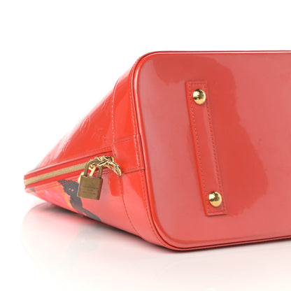 Louis Vuitton Vernis Roses Alma GM Orange Sunset 10 of 18