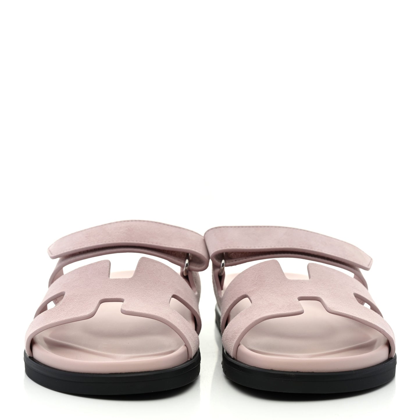 Suede Goatskin Womens Chypre Sandals 38.5 Rose Porcelaine