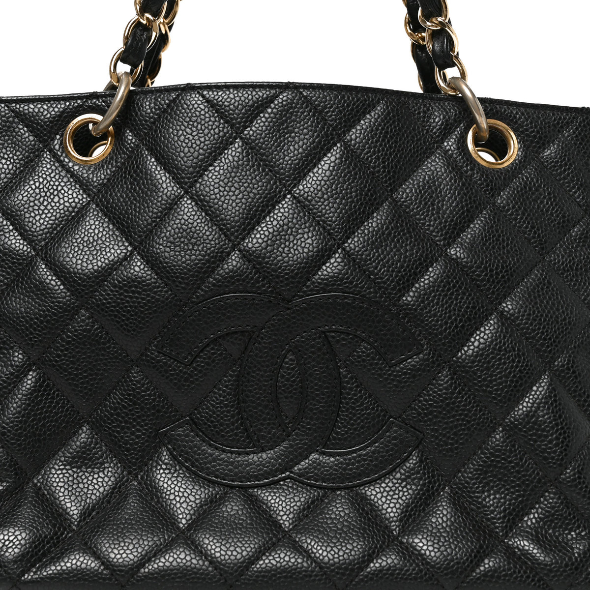 Caviar Quilted Petit Timeless Tote PTT Black