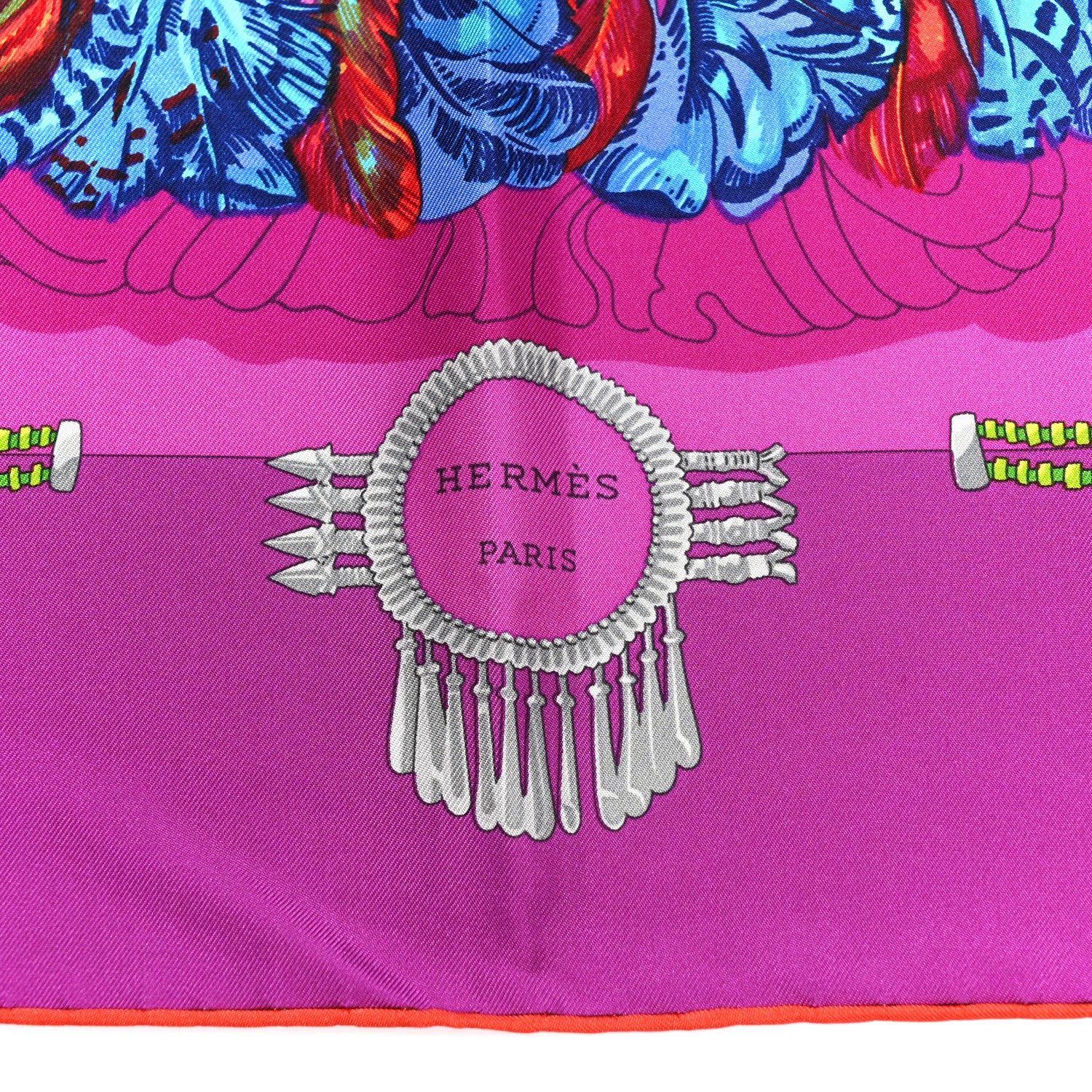 Hermes Silk Mexique Scarf 90 Fuchsia 2 of 5