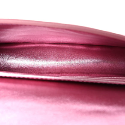 Fendi Metallic Nappa Matisse FF Embossed Wallet On Chain Rosa 5 of 10