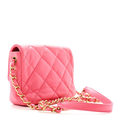 Chanel Lambskin Plexiglass Quilted Coco Love Mini Flap Pink 3 of 12
