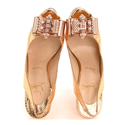 Christian Louboutin Ayers Metal Nodo 150 Pumps 38 Gold 2 of 11
