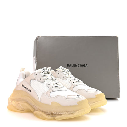 Balenciaga Fabric Mesh Clear Sole Womens Triple S Sneakers 41 White 8 of 8