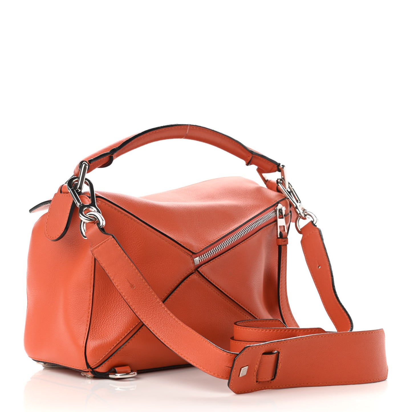 Calfskin Small Puzzle Bag Coral