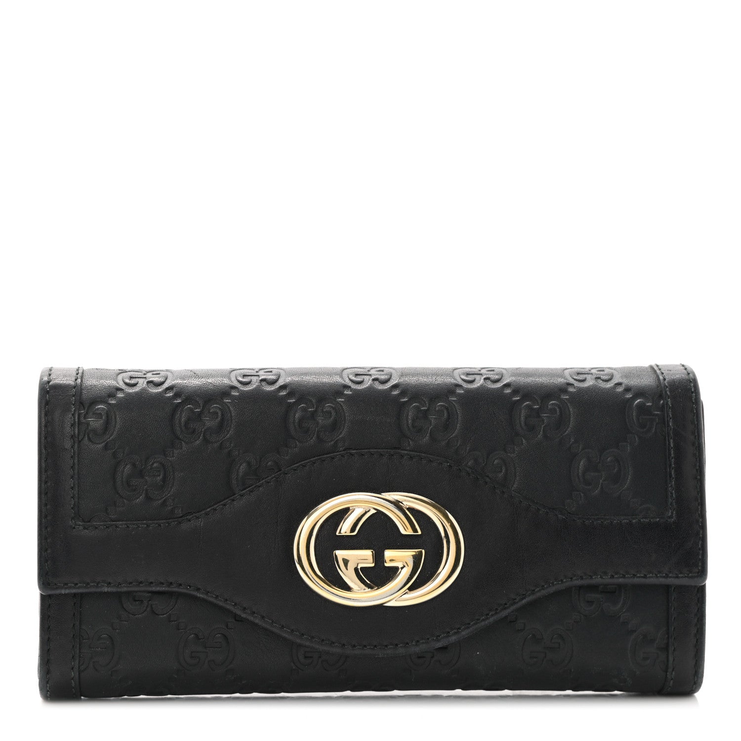Gucci Guccissima Sukey Continental Wallet Continental Wallet Black 1 of 10