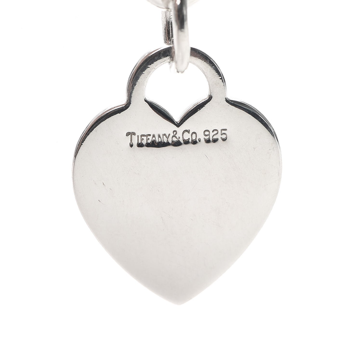 Sterling Silver Heart Tag Charm Bracelet