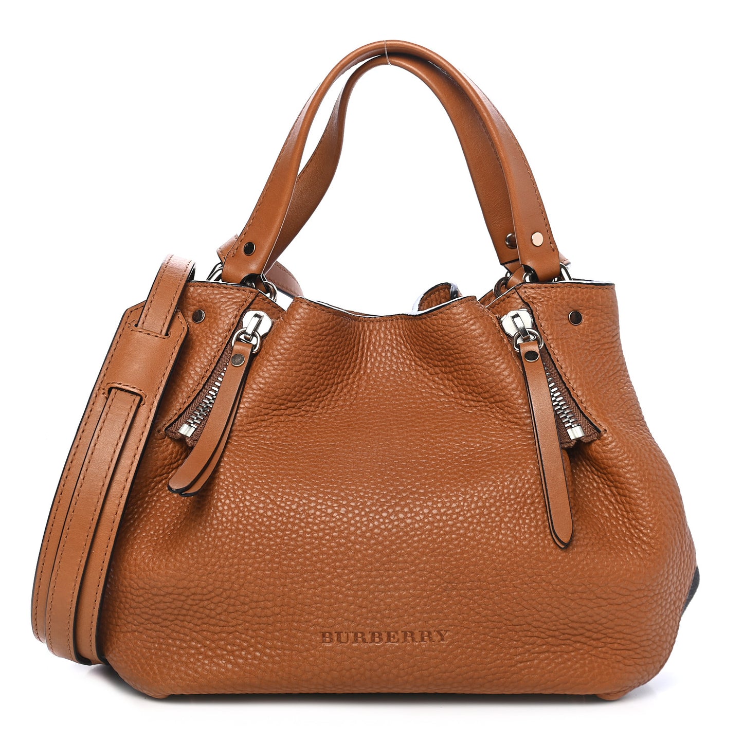 Grainy Calfskin House Check Small Maidstone Saddle Brown
