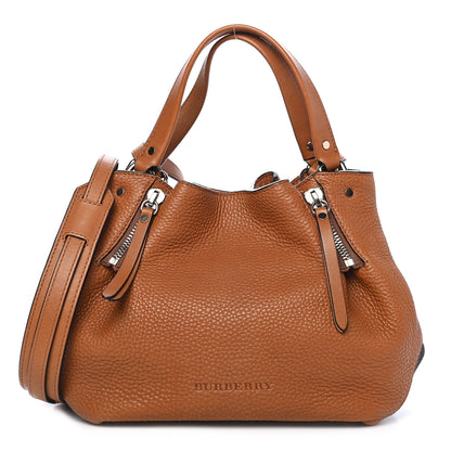 Burberry Grainy Calfskin House Check Small Maidstone Saddle Brown 1 of 10