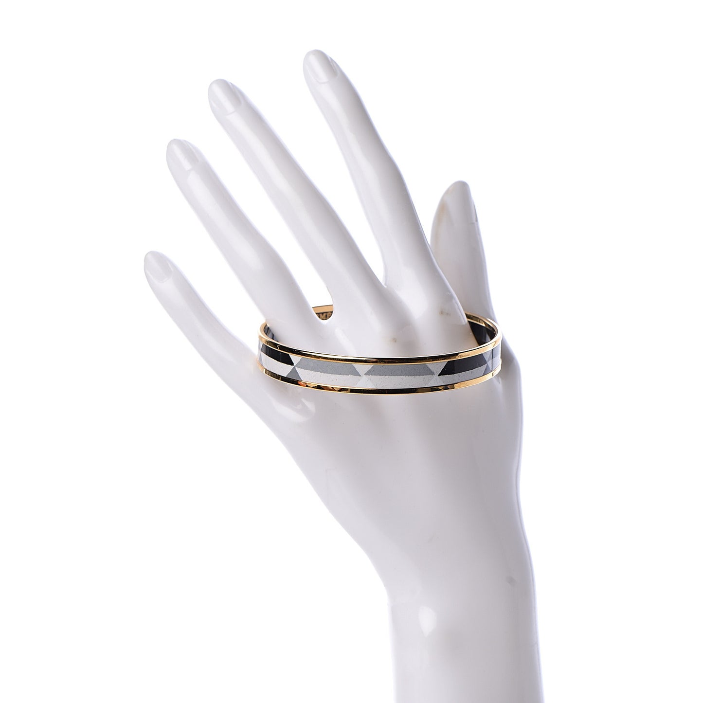 Enamel Printed Narrow Manufacture De Boucleries Bracelet 65 Faux Gris