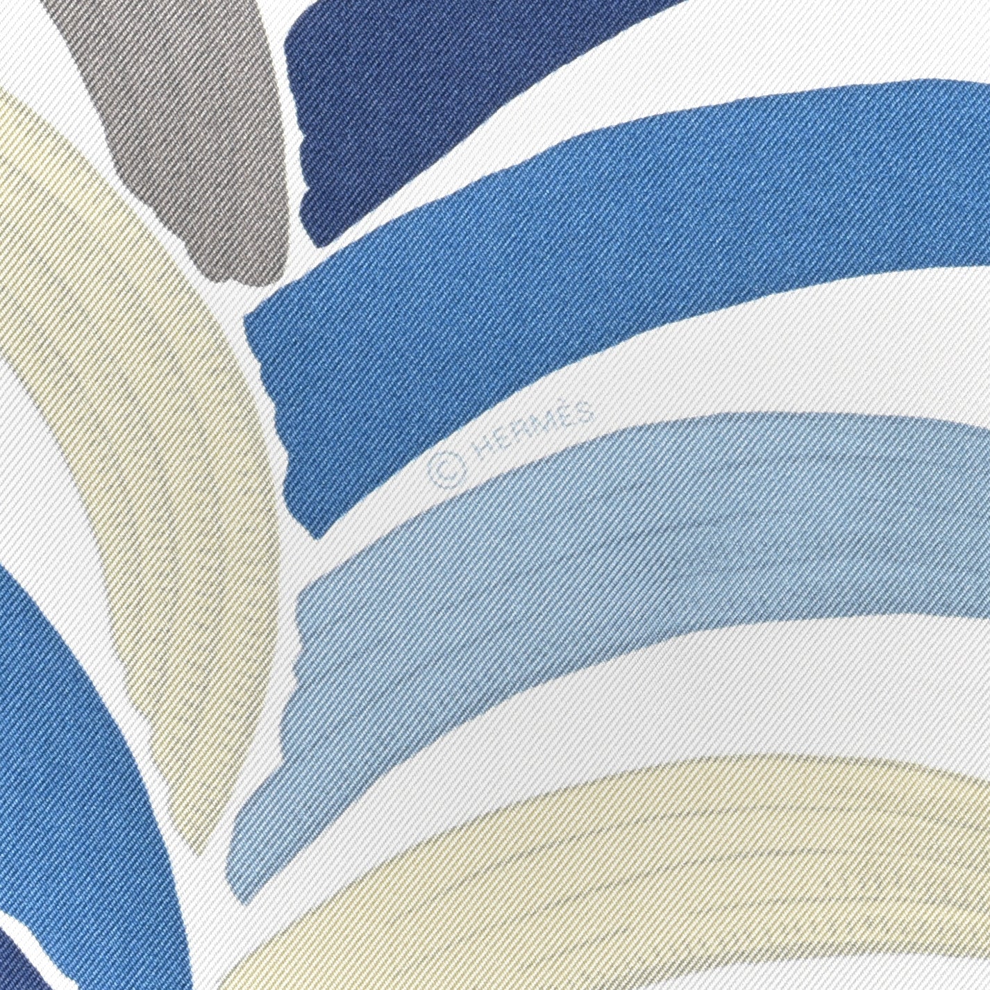 Silk Tiger Royal Double Face Scarf 90 Marron White Multicolor