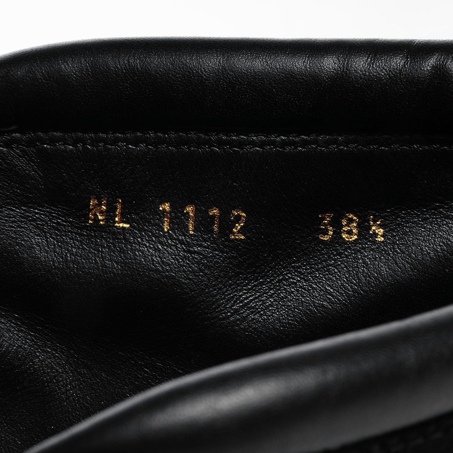 Monogram Suede Black Wedge 38.5