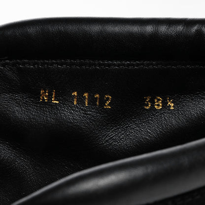 Louis Vuitton Monogram Suede Black Wedge 38.5 6 of 7