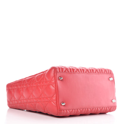 Christian Dior Lambskin Cannage Medium Lady Dior Red 5 of 12