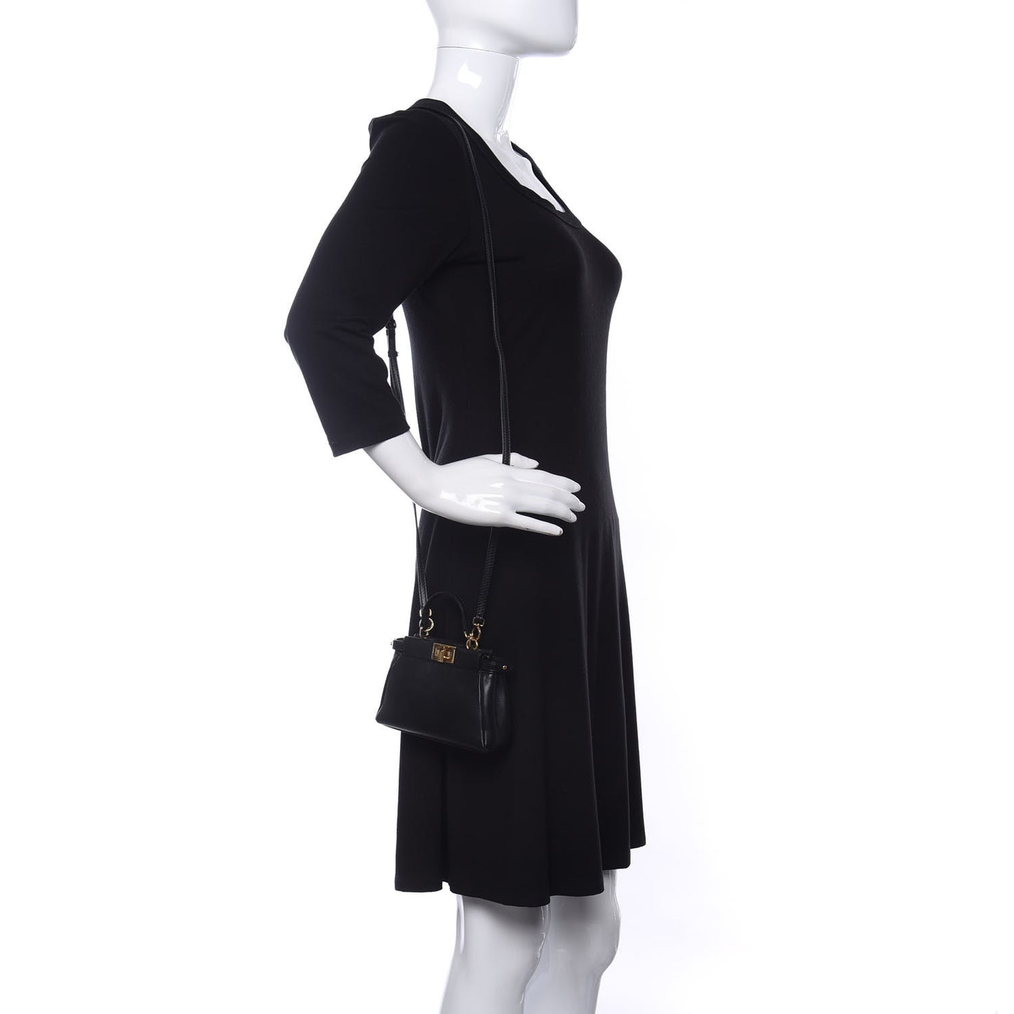 Nappa Micro Peekaboo Iconic Satchel Black
