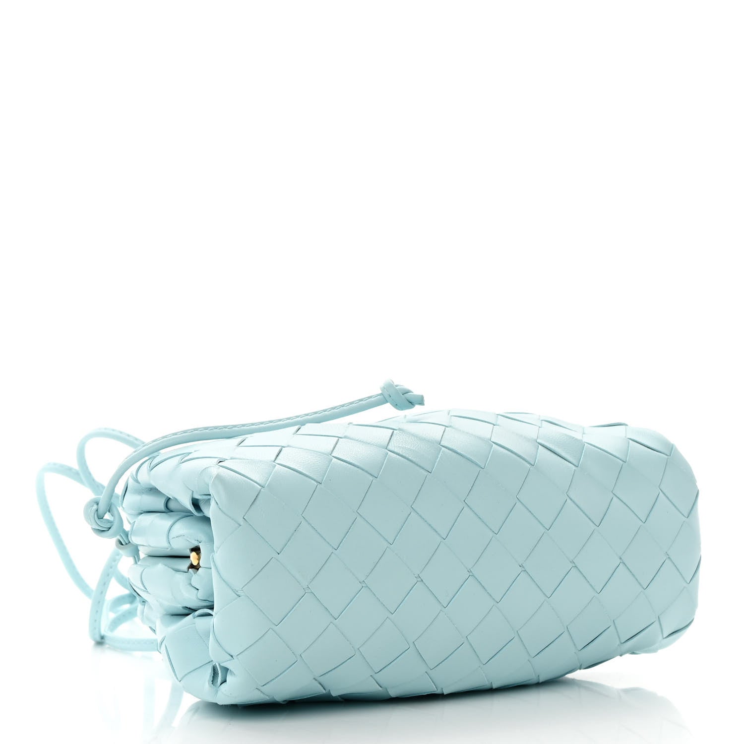 Bottega Veneta Nappa Intrecciato The Mini Pouch Topazio Silver 4 of 11