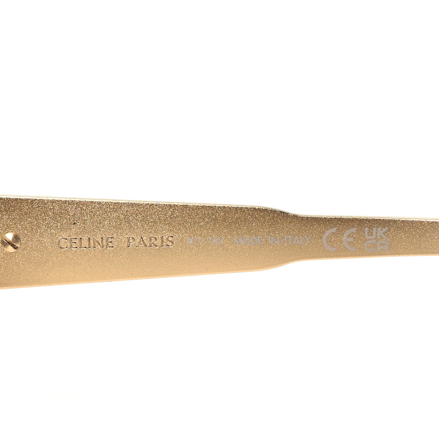 Metal Triomphe Cat Eye Sunglasses CL40293U Gold Green