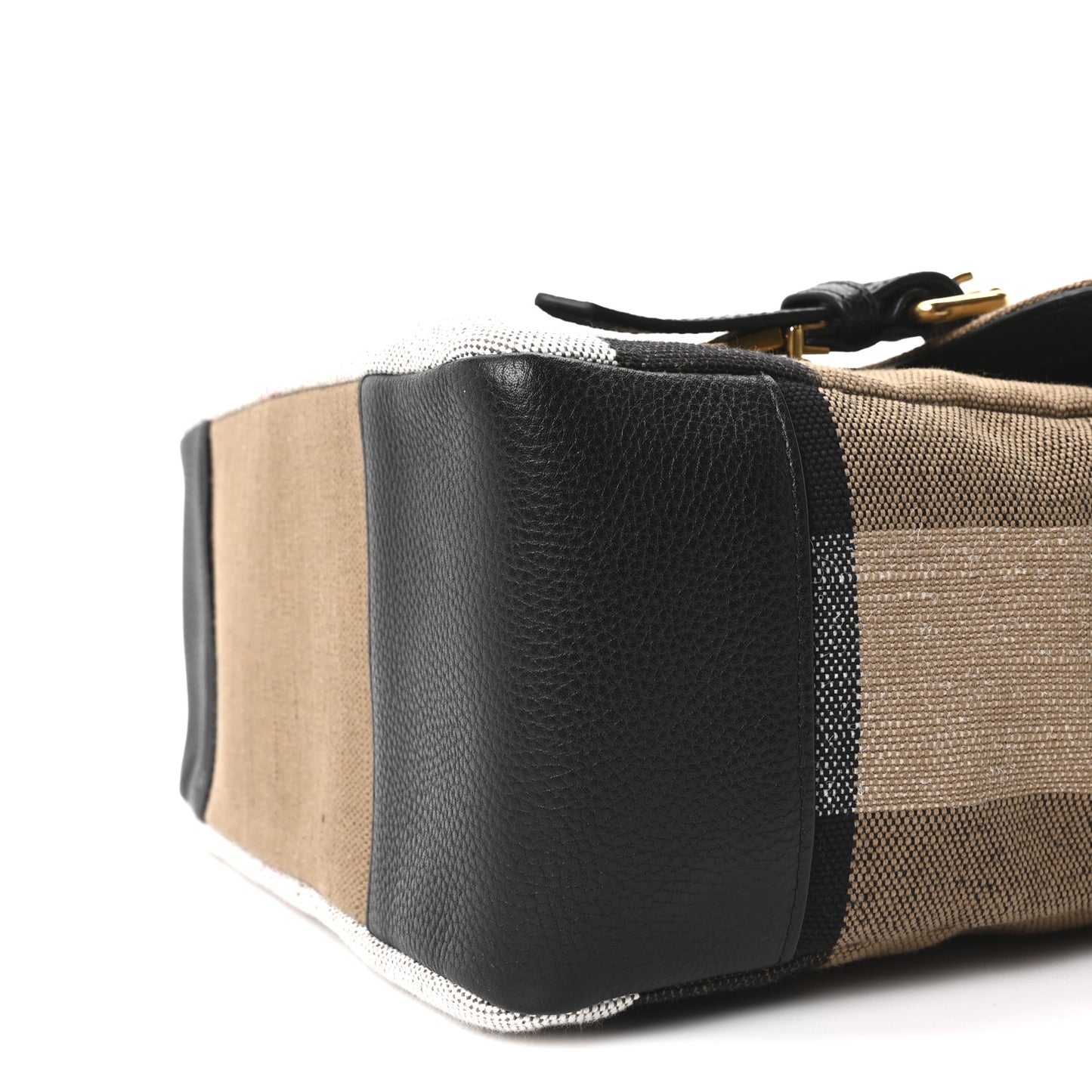 Canvas Mega Check Small Baildon Messenger Bag Black