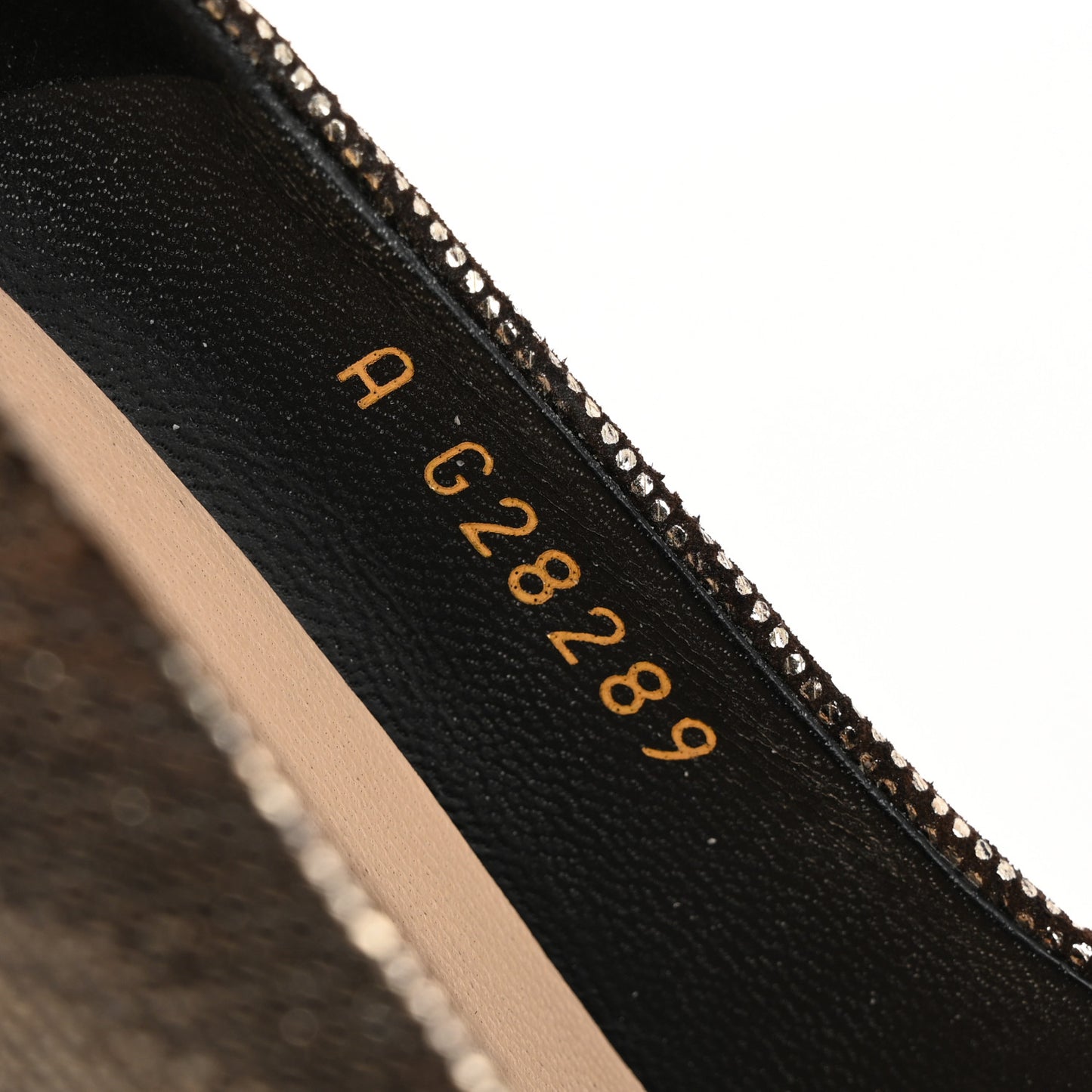 Textured Suede Cap Toe CC Pumps 38.5 Light Gold Black