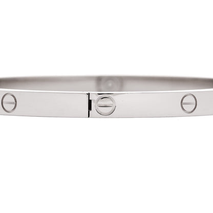 Cartier 18K White Gold Small LOVE Bracelet 16 5 of 8